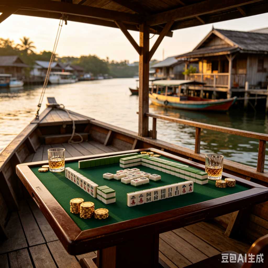 retro vintage mahjong set