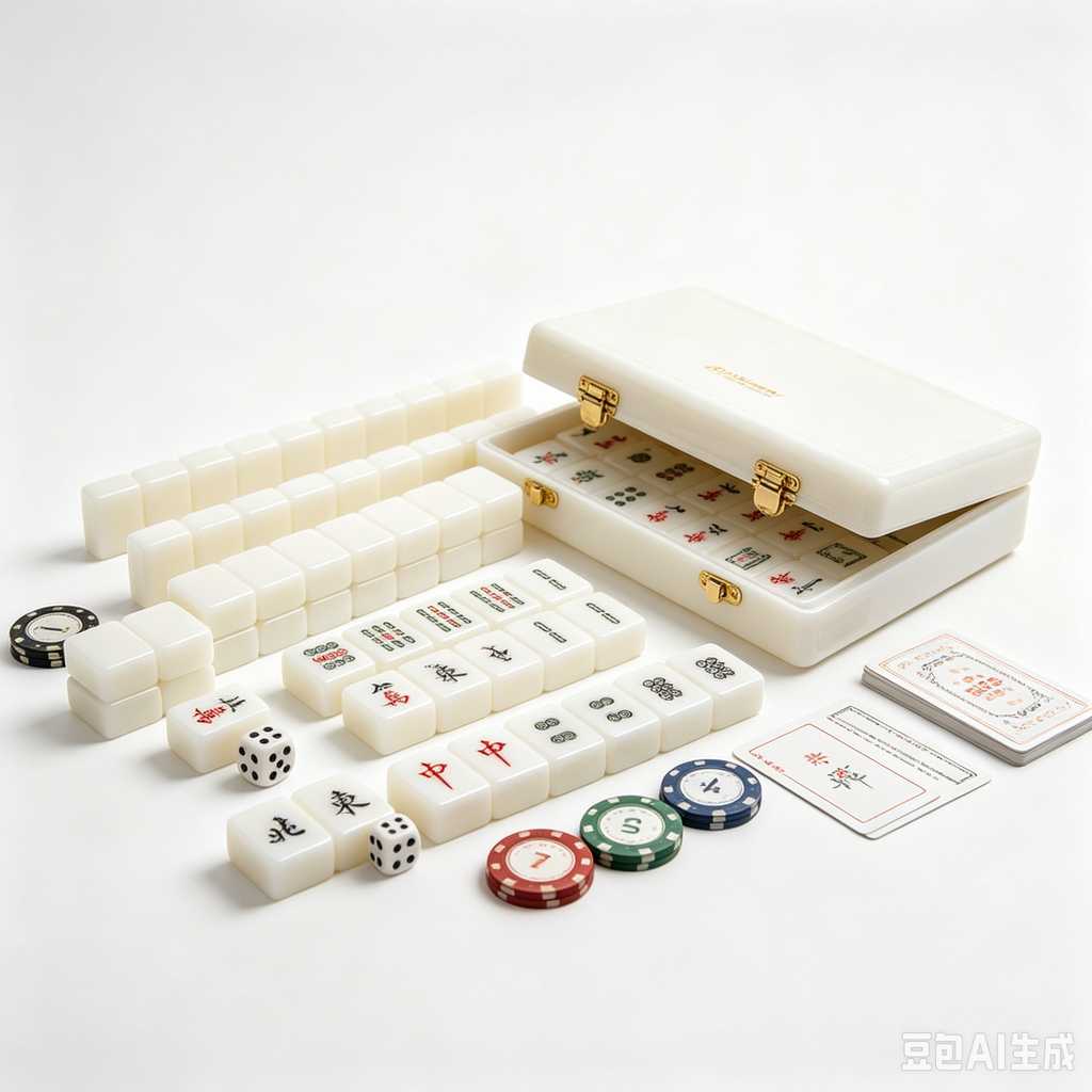 printed logo mahjong set