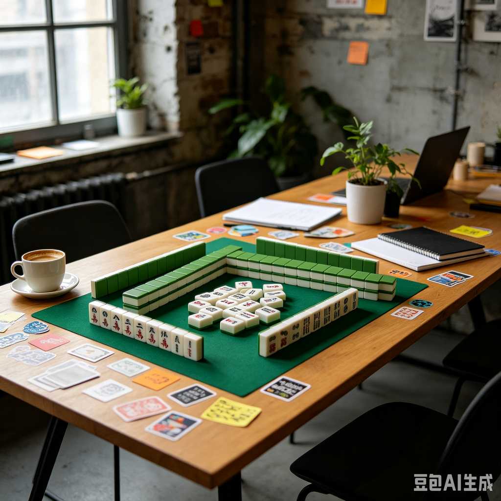 blue mahjong tiles